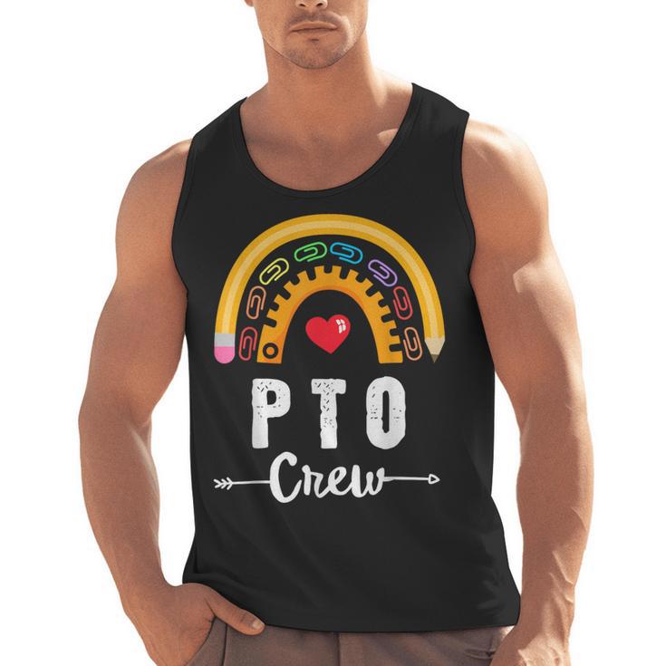 PTO Crew Parent School Volunteer Board Mom Parent Teacher Men Tank Top