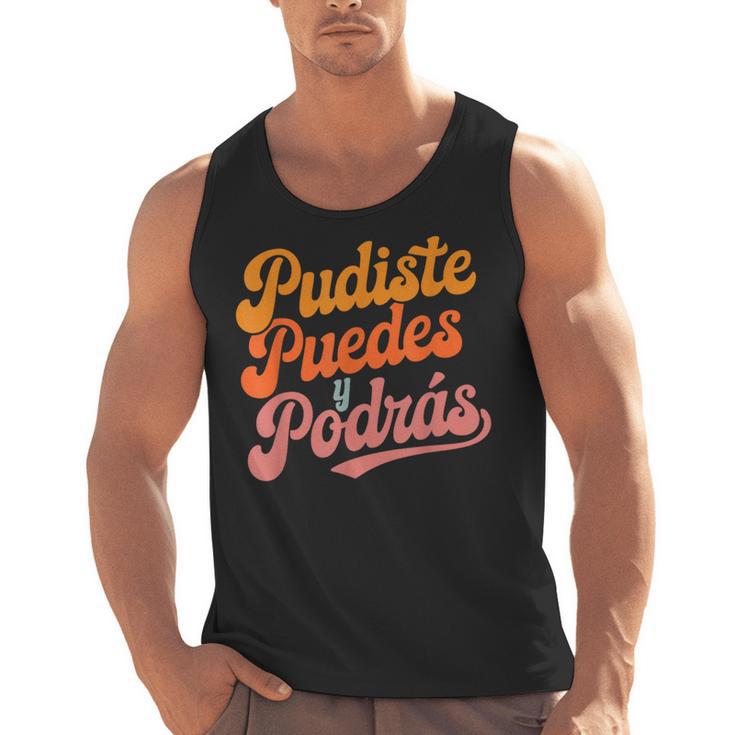 Pudiste Puedes Podras Maestra Spanish Teacher Men Tank Top
