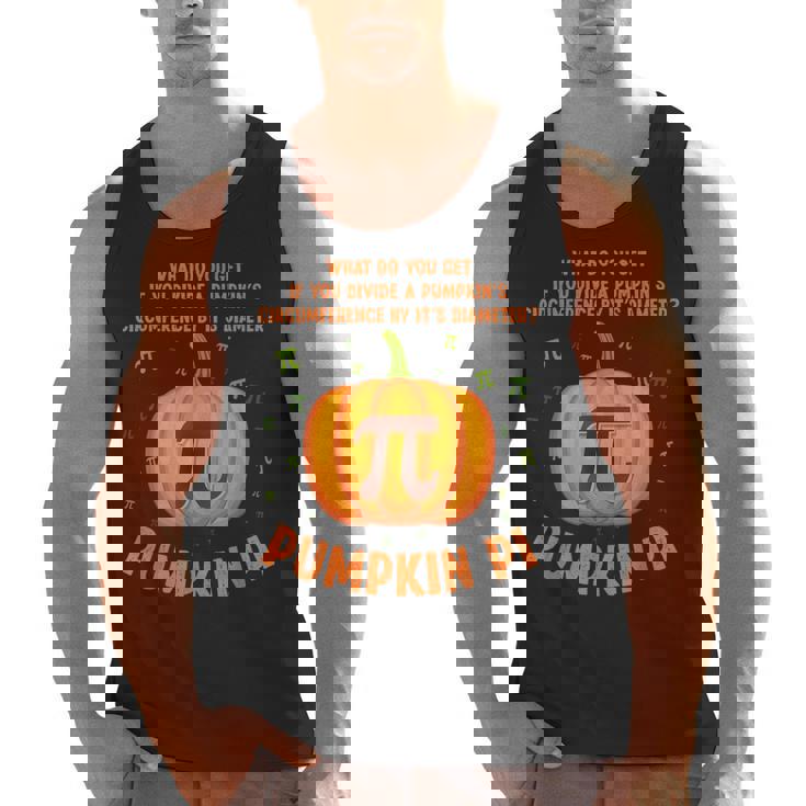 Pumpkin Pie Pi Math Teacher Shirt Halloween Men Adult Men Tank Top