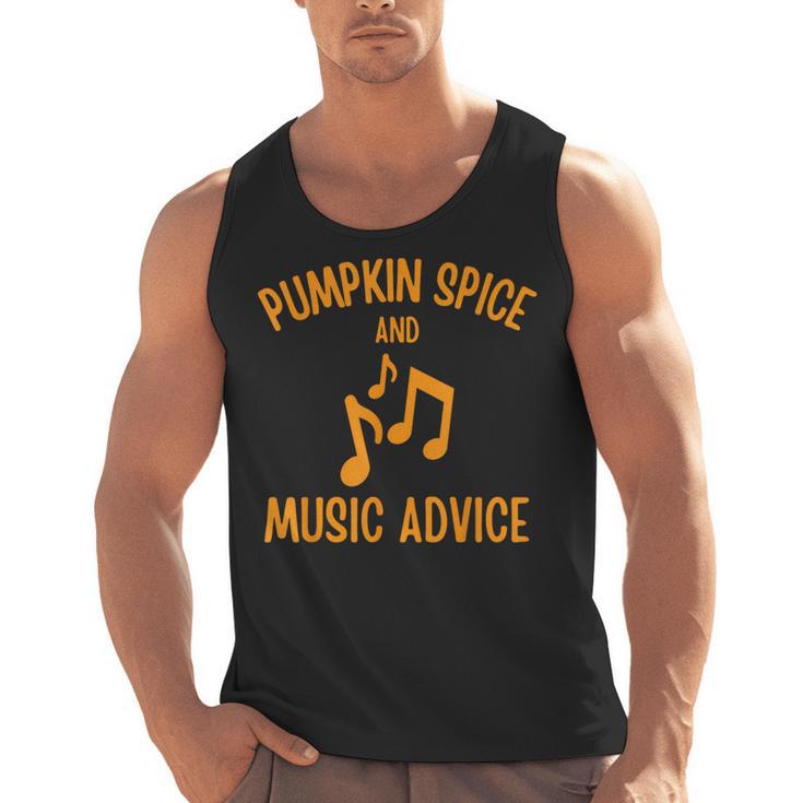 Pumpkin Spice And Music Advice Music Teacher Halloween Men Tank Top