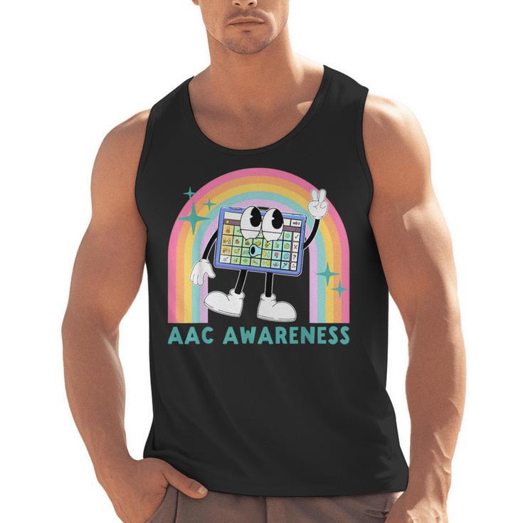 Rainbow AAC Awareness Month SPED Teacher SLP Communication Men Tank Top