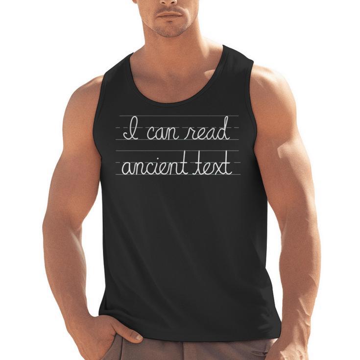 I Can Read Ancient Text English Teacher For Men Women Men Tank Top