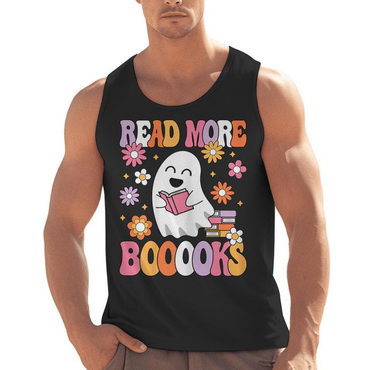 Read More Books Groovy Halloween Teacher Women Men Tank Top