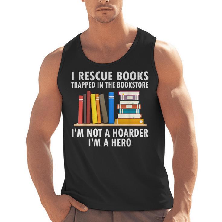 I Rescue Books Trapped In The Bookstore Book Teacher For Men Women Men Tank Top