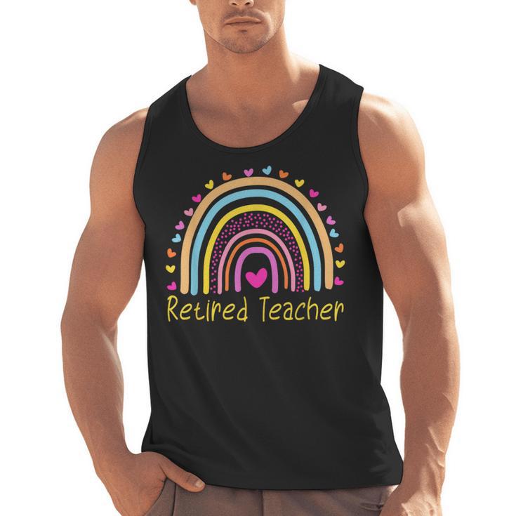 Retired Teacher Rainbow Men Tank Top