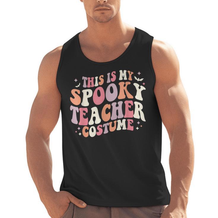 Retro Halloween This Is My Spooky School Teacher Costume Men Tank Top