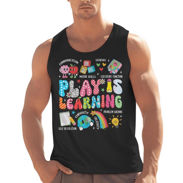 Retro Play Is Learning Kindergarten Teacher Team Women Men Tank Top