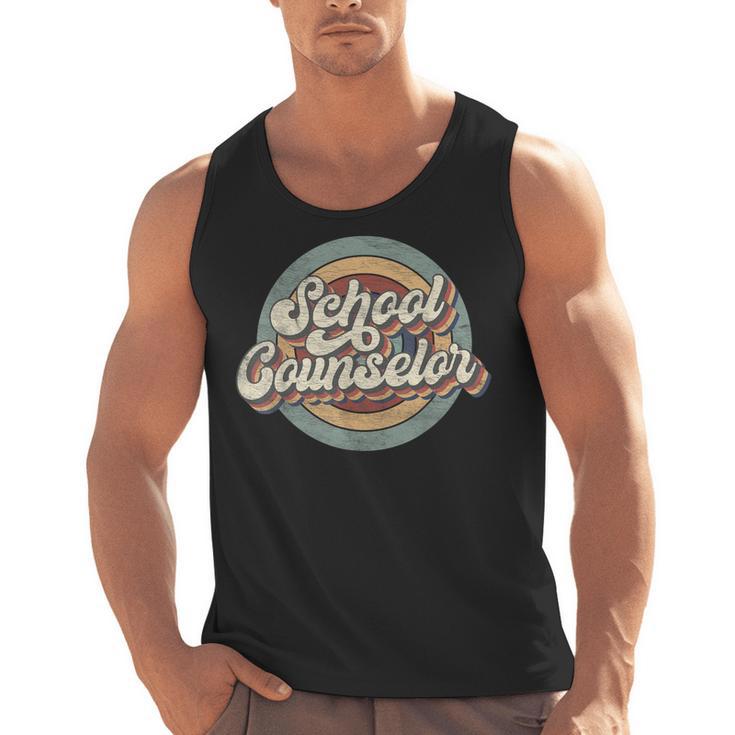 Retro School Counselor Back To School Teacher Squad Crew Men Tank Top