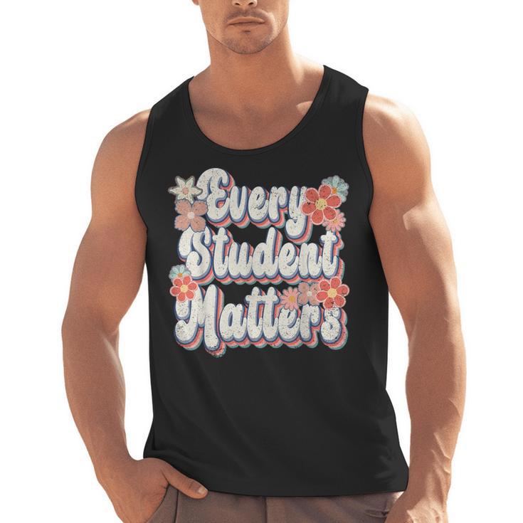 Retro Vintage Every Student Matters Teacher Paraprofessional Men Tank Top