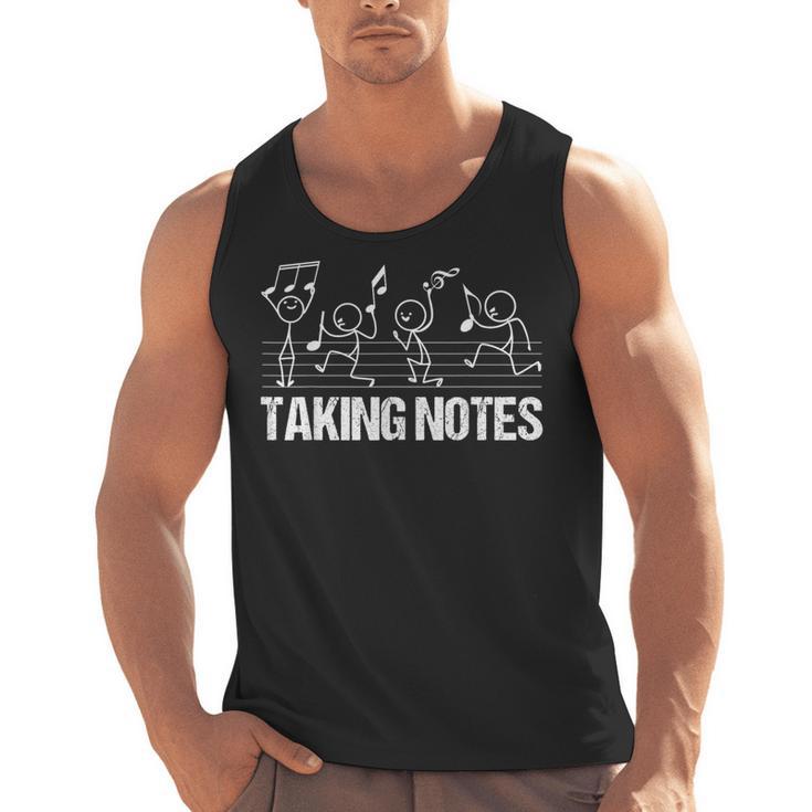 Retro Vintage Musical Taking Notes Teachers Music Love Men Tank Top