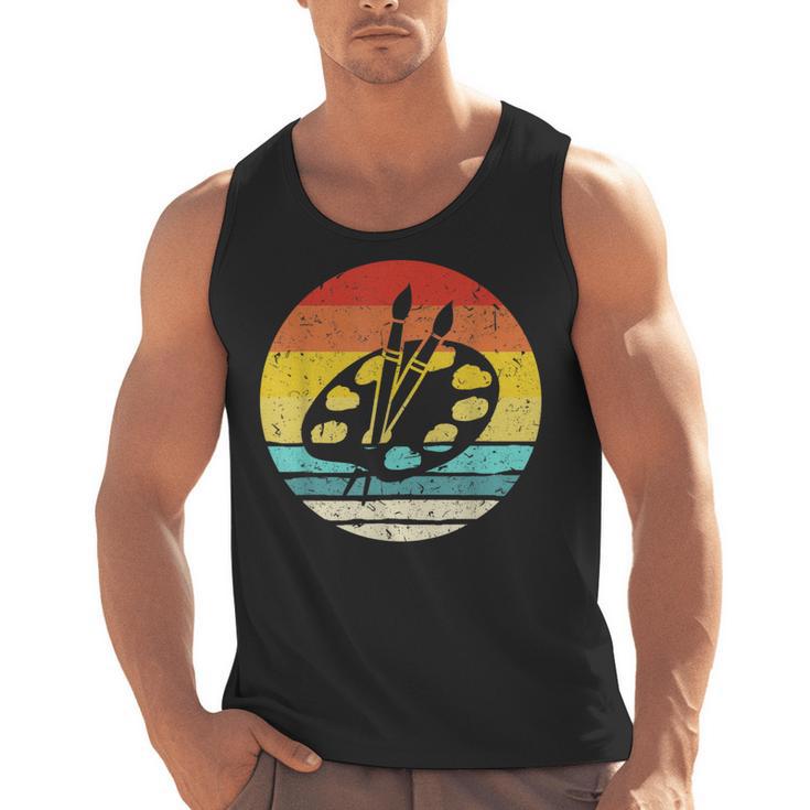 Retro Vintage Paint Palette Costume Artist Art Teacher Men Women Men Tank Top