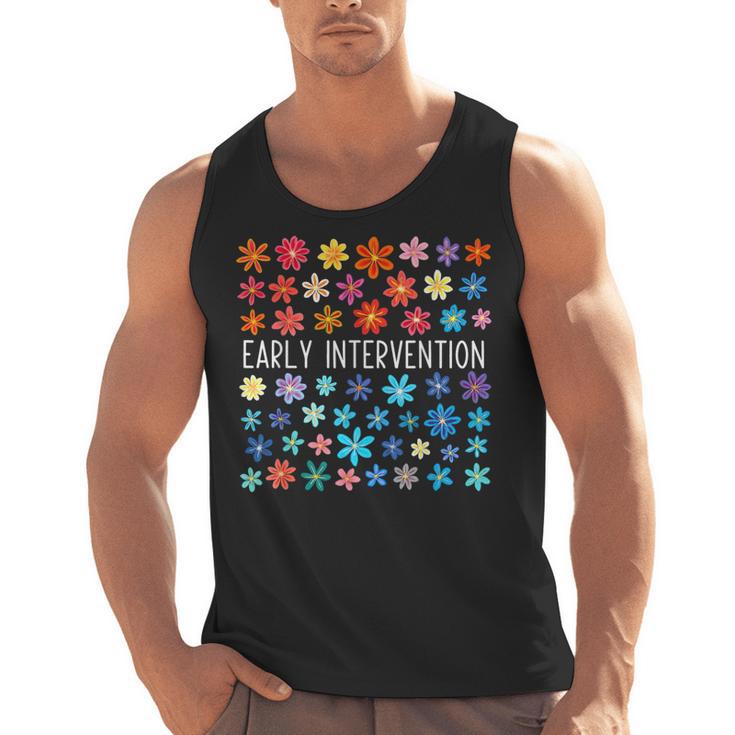 Retro Wildflower Early Intervention Teacher Interventionist Men Tank Top