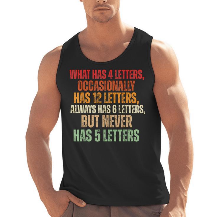 Riddle Wordplay Joke For Grammar Nerds And Teachers Men Tank Top