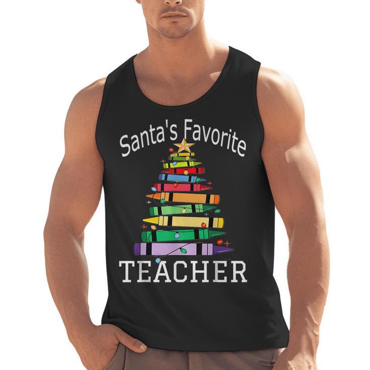 Santa's Favorite Teacher Idea For Christmas Teachers Men Tank Top