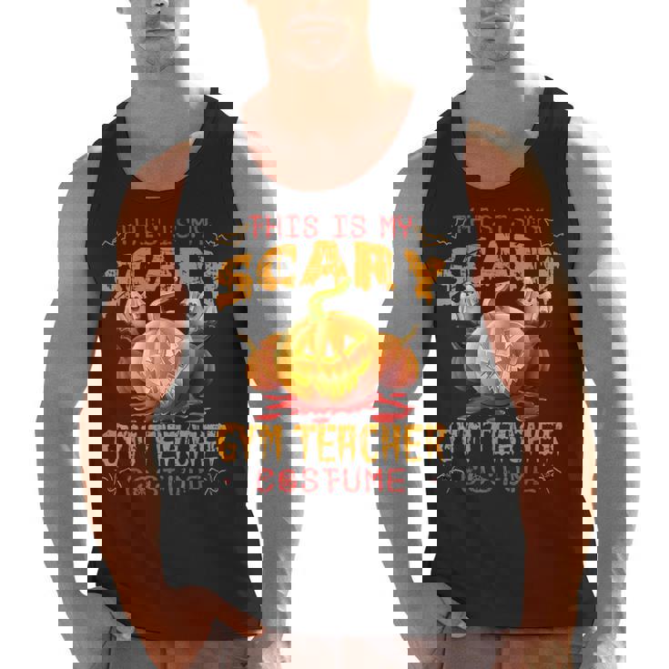 This Is My Scary Gym Teacher Costume Pumpkin Halloween Men Women Men Tank Top