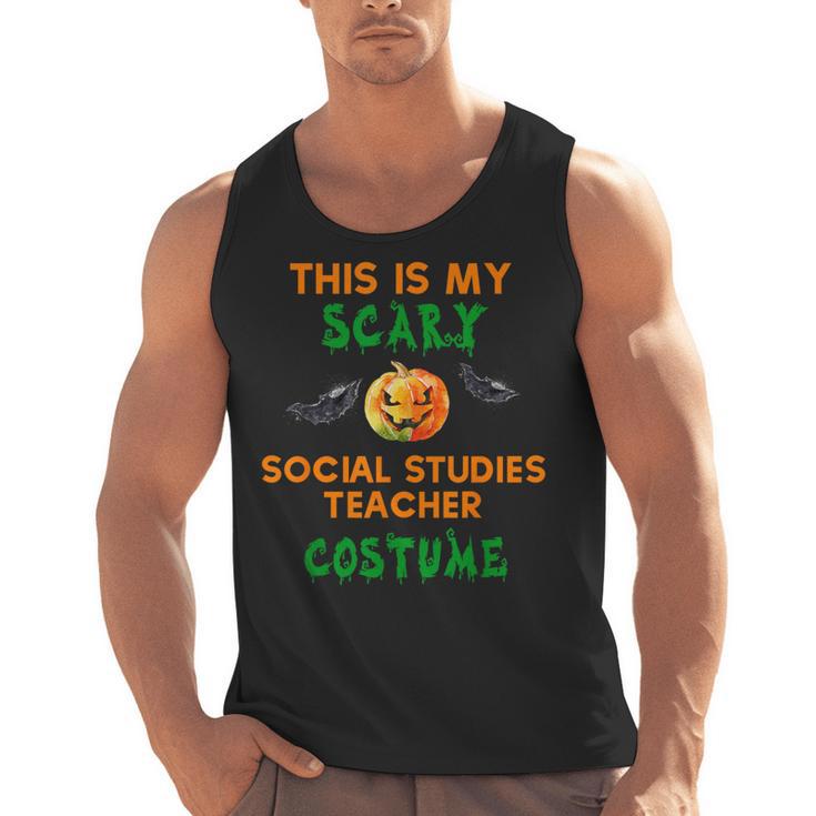 My Scary Social Studies Teacher Costume Halloween Men Women Men Tank Top