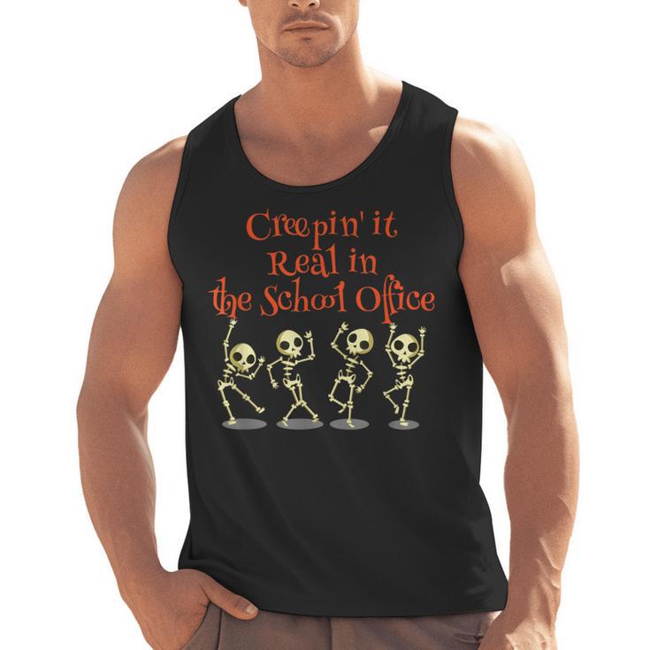 School Office Clerk Creepin' It Real HALLOWEEN Teacher Shirt Men Tank Top