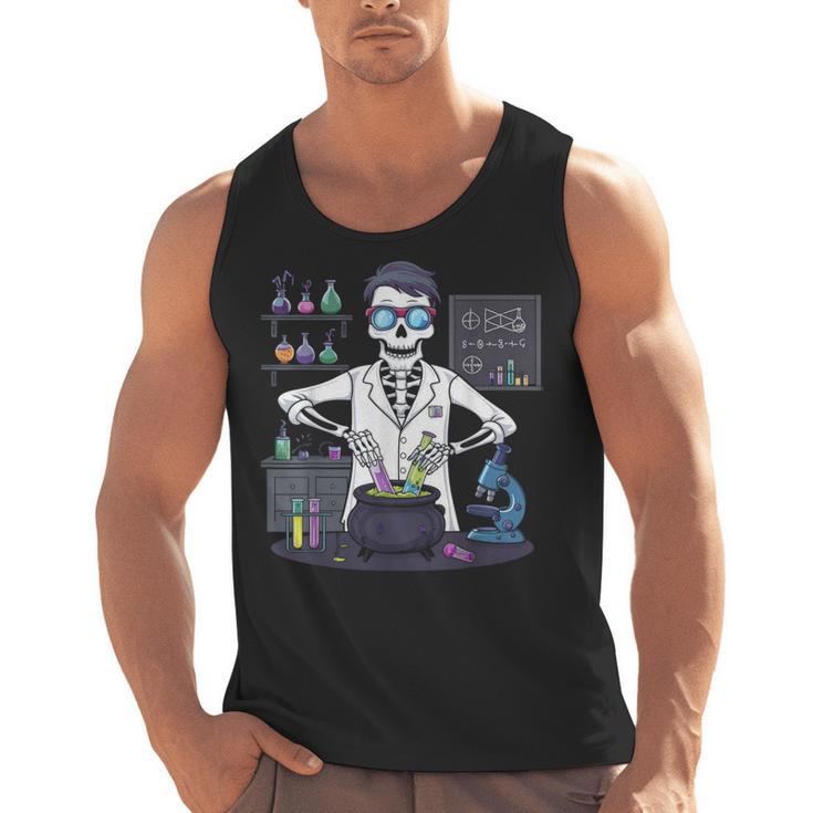 Science Teacher Halloween Skeleton Scientist Chemistry Men Tank Top