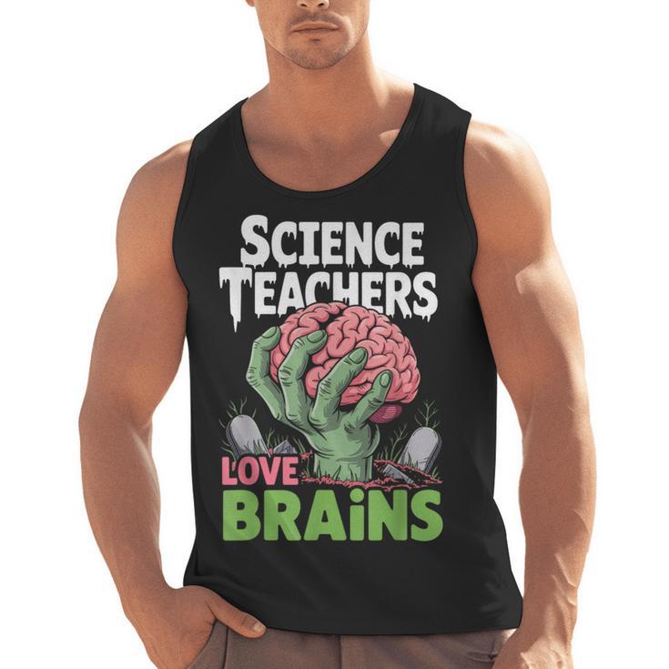 Science Teachers Love Brains Shirt Men Women Halloween Men Tank Top