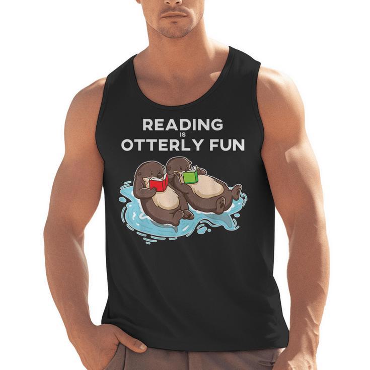Sea Otter Book Reading Shirt For Bookworm Teachers Men Tank Top