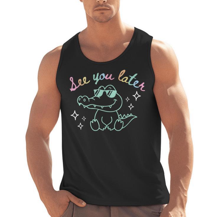 See You Later End Of School Alligator Teacher Appreciation Men Tank Top