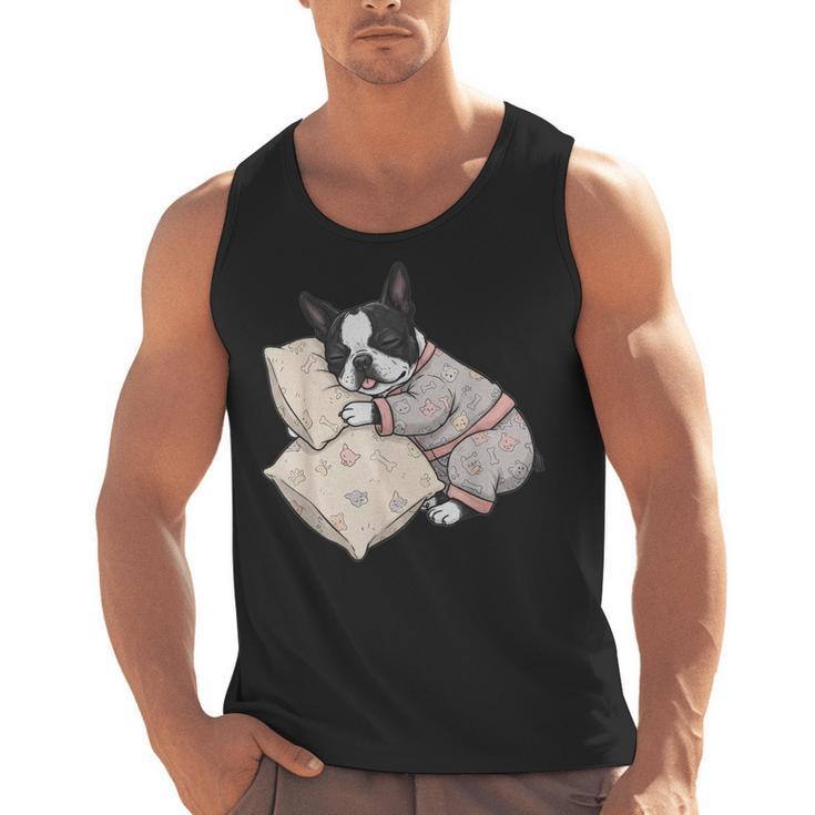 Sleepy Boston Terrier Pajama Men Women Kids Men Tank Top, trending gift