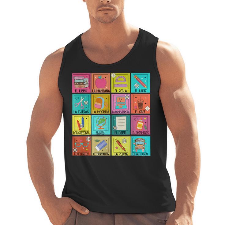 Spanish Teacher Back To School Maestra Dual Language Crew Men Tank Top