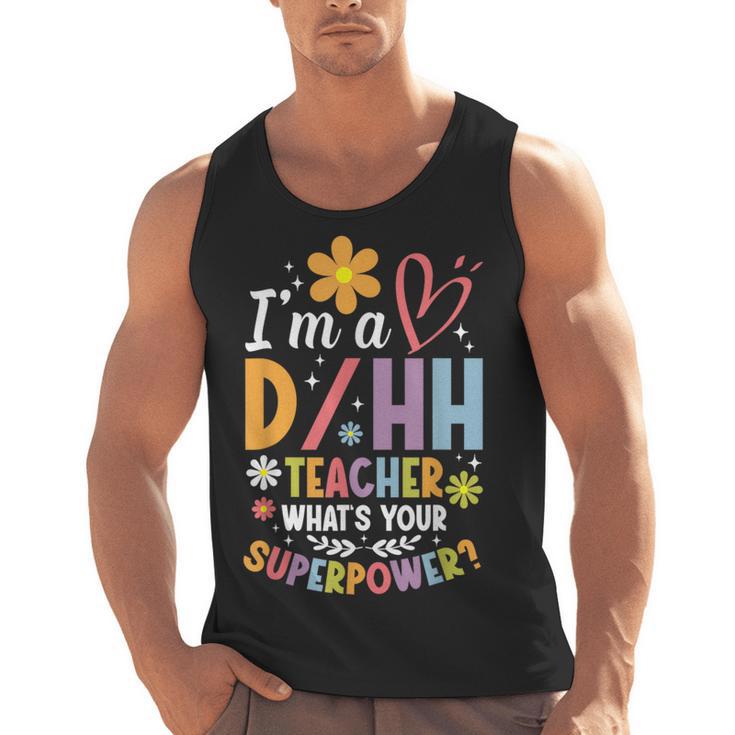 Special Education ASL Teacher Superpower DHH Teacher Men Tank Top