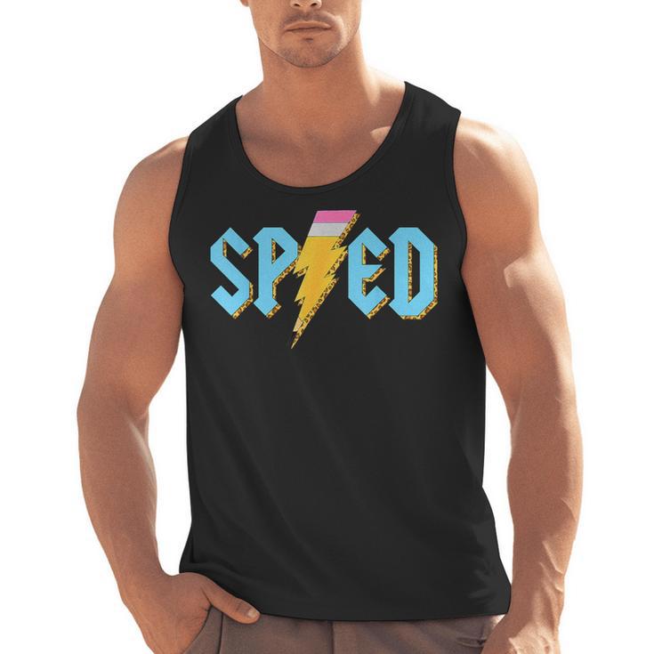 Special Education SPED Rocks Teacher Back To School Rock Men Tank Top