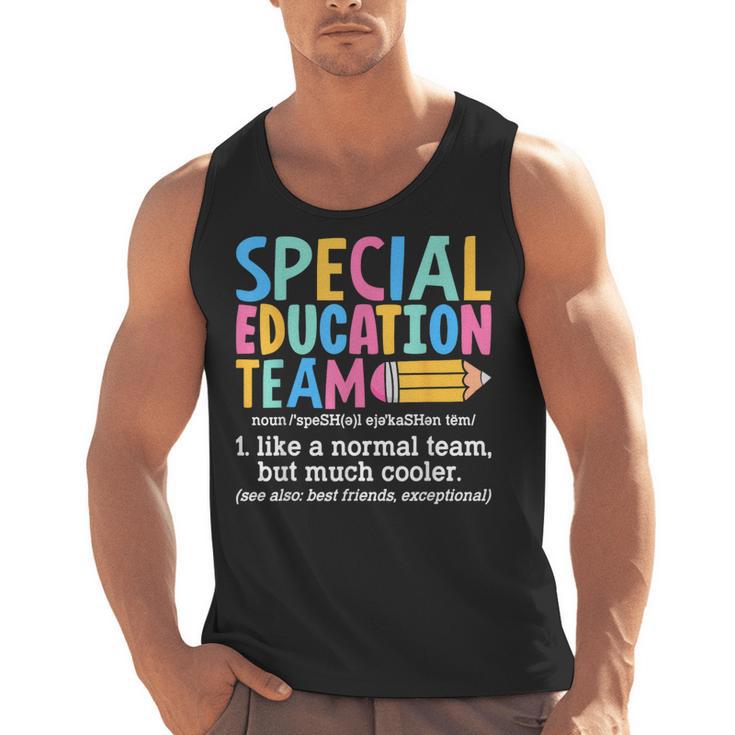 Special Education Team Definition Retro Ed Team Crew Teacher Men Tank Top