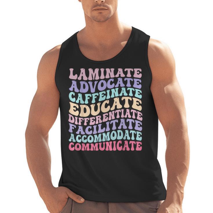 Sped Caffeinate Advocate Laminate Educate Teacher Men Tank Top