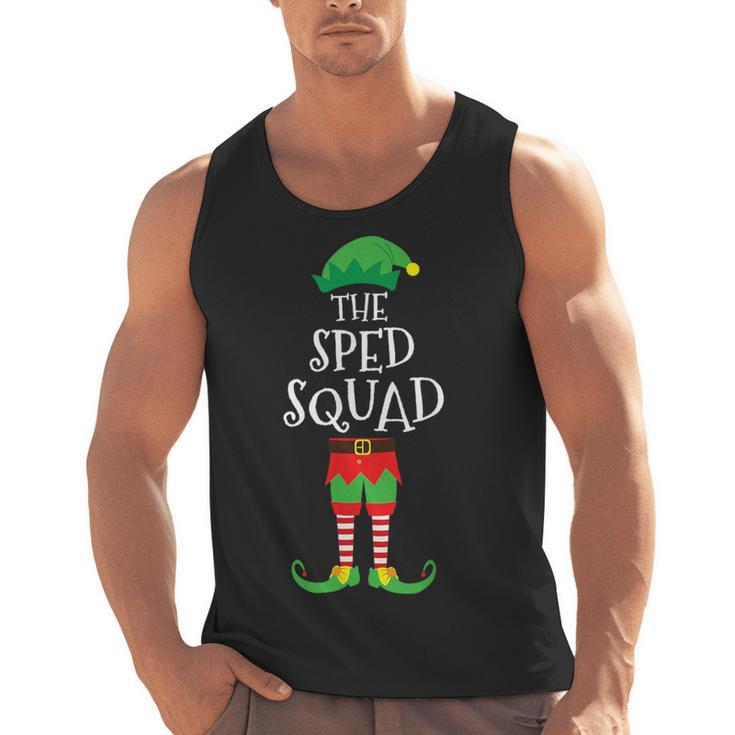 SPED Squad Elf Teacher Matching Christmas Party Pajama Men Tank Top
