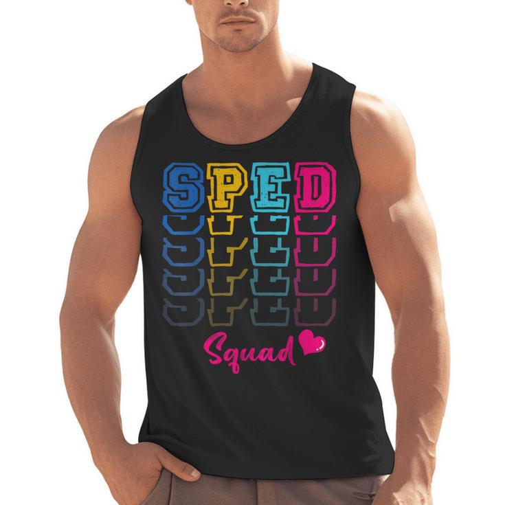SPED Squad Proud Special Education Para Teacher Colorful Men Tank Top