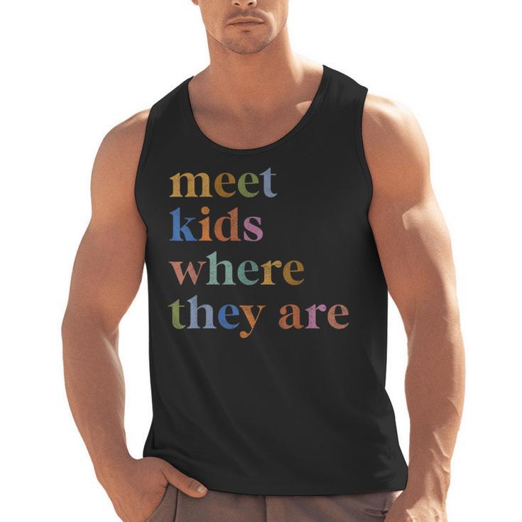 SPED Teacher SLP Meet Kids Where They Are Special Education Men Tank Top