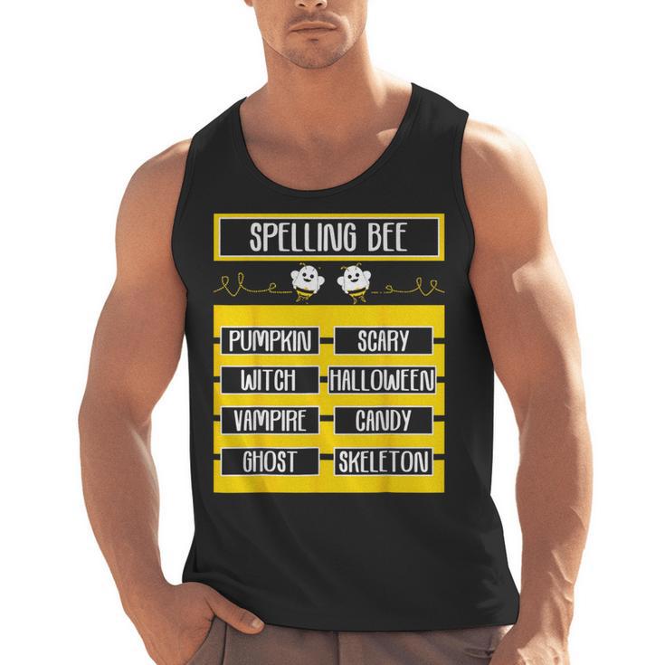 Spelling Bee Halloween Teachers Bee Spelling Competition Men Tank Top