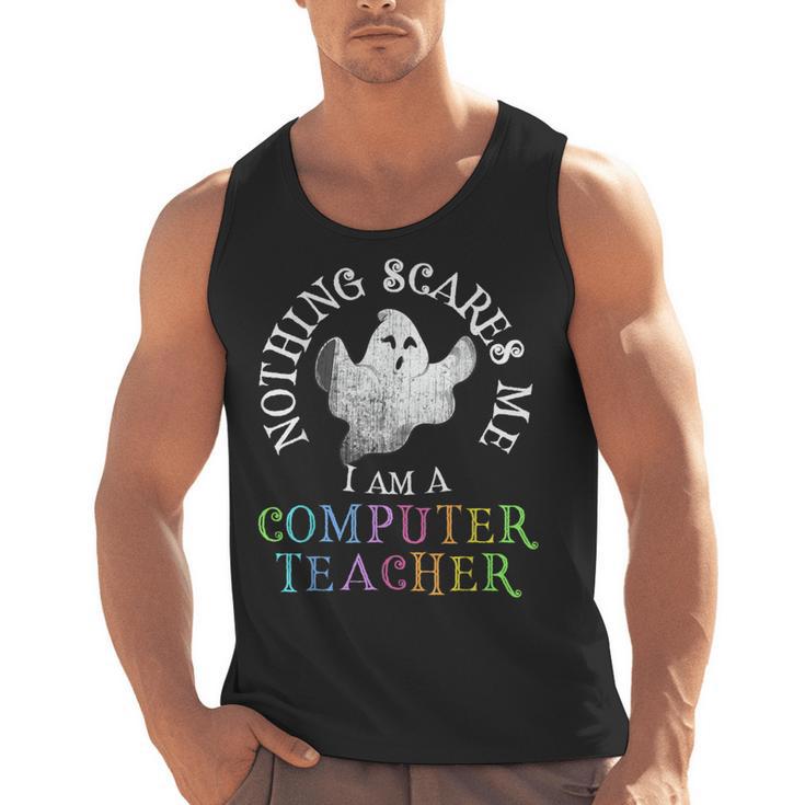 This Is My Spooky COMPUTER TEACHER Costume Don't Scare Me Men Tank Top