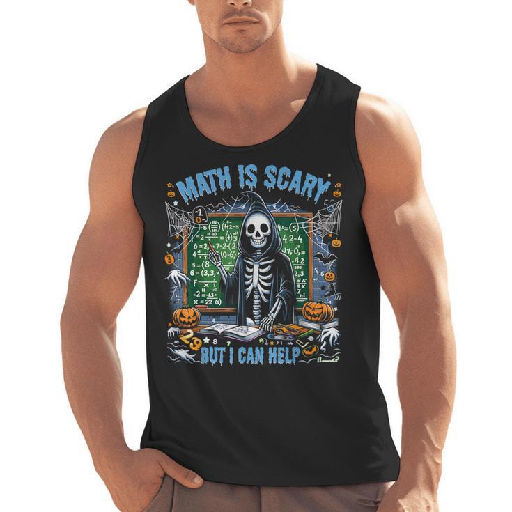 Spooky Halloween Math Teacher Men Tank Top