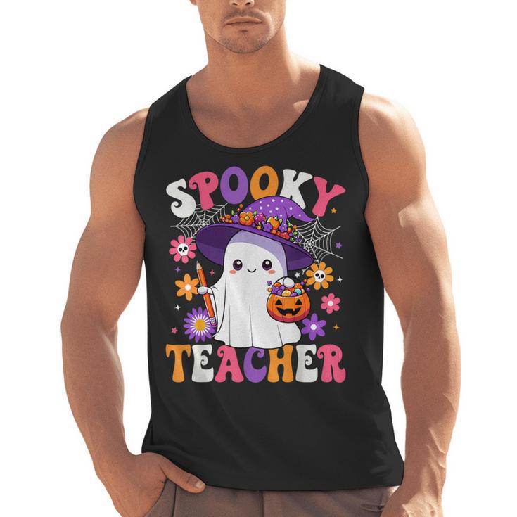 Spooky Teacher Halloween Cute Halloween Teacher Ghost Men Tank Top