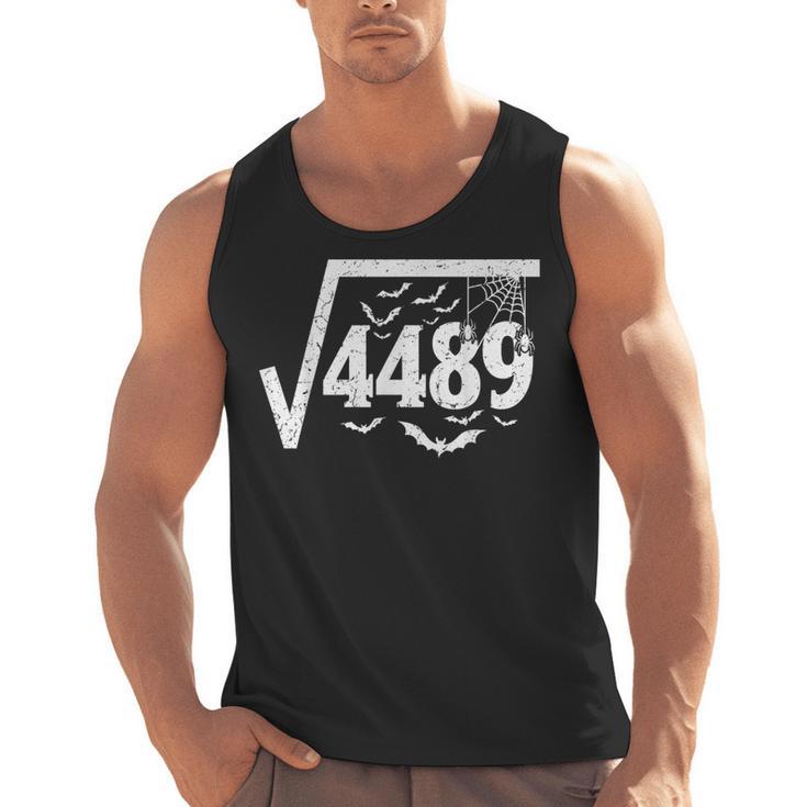 Square Root 4489 Halloween Meme 67 Math Teacher Men Tank Top