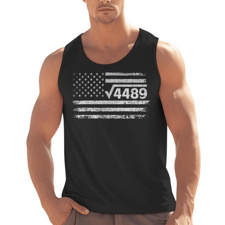 Square Root 4489 Slang Math Teacher Six Seven 6 7 USA Flag Men Tank Top