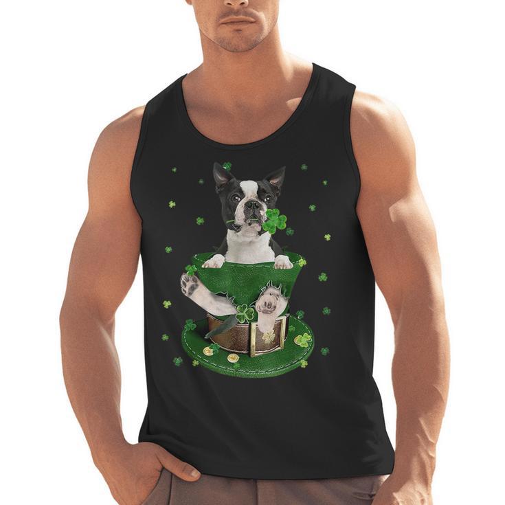 St Patrick's Day Leprechaun Boston Terrier Dog Shamrock For Men Women Kids Men Tank Top, trending gift