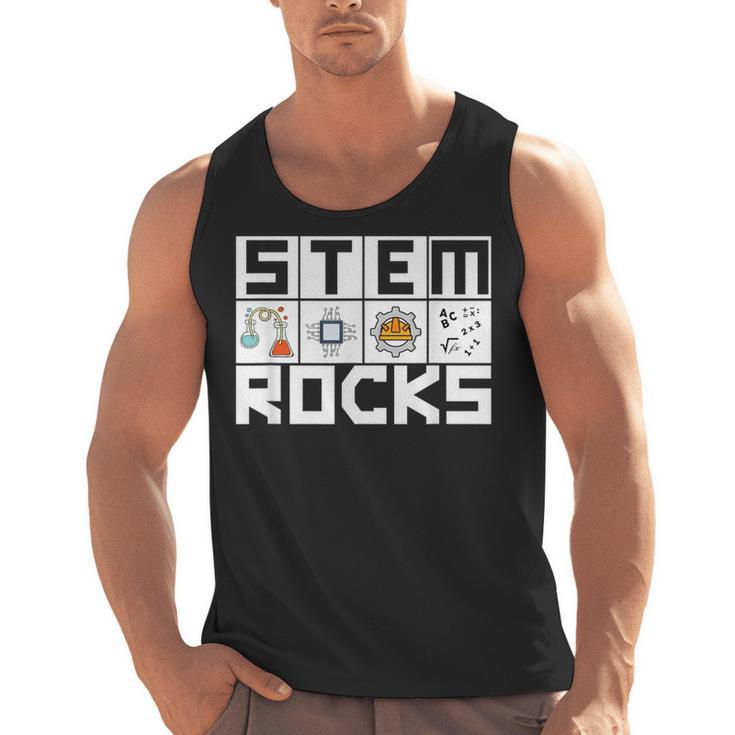 STEM Rocks Science Technology Engineering Math STEM Teacher Men Tank Top