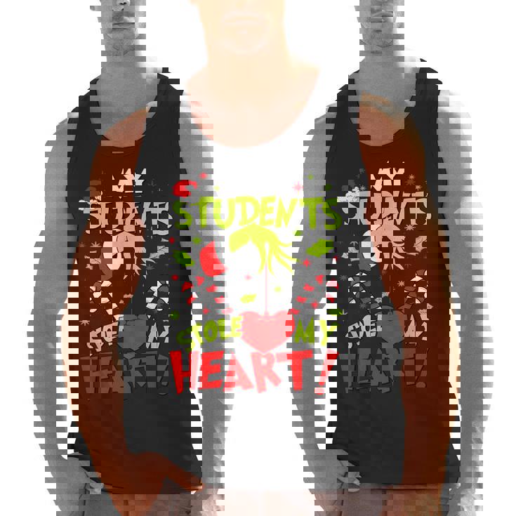 My Students Stole My Heart Teacher Holiday Merry Christmas Men Tank Top