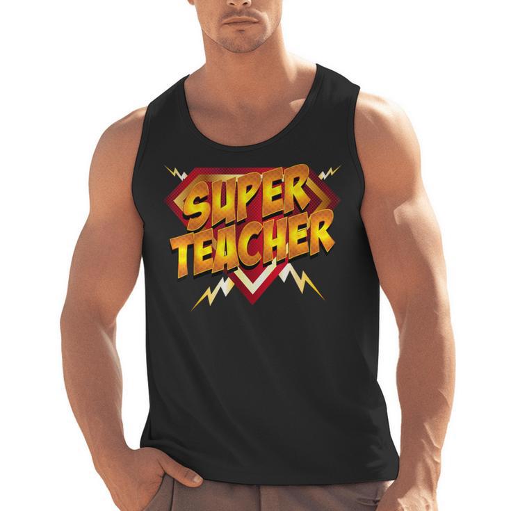 Super Teacher Superhero Back To School Teacher's Men Tank Top