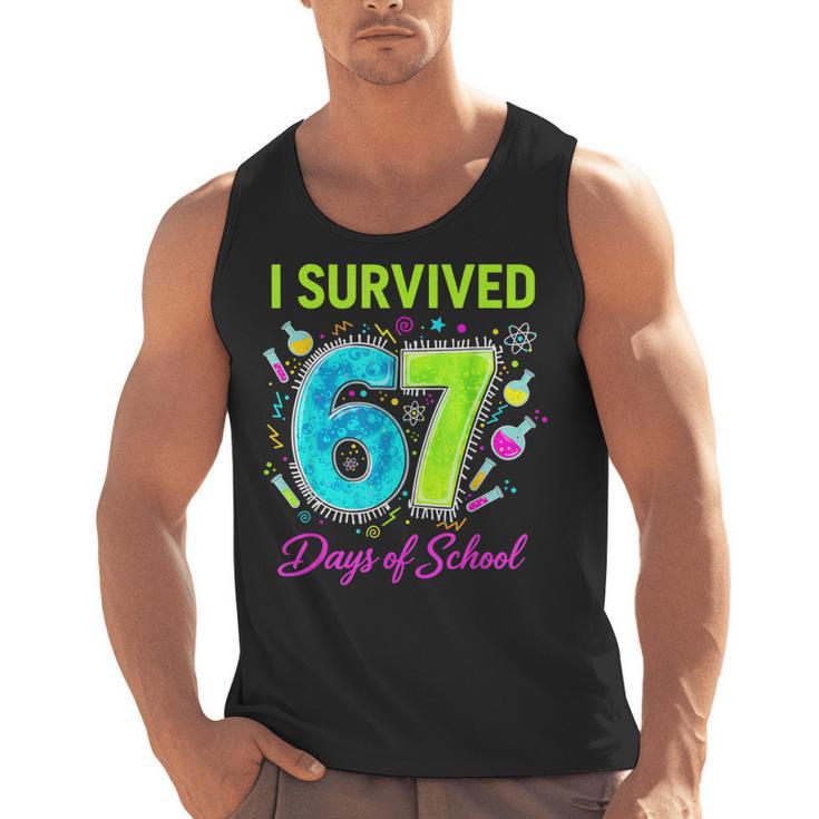 I Survived 67 Days Of School 67 Meme Science Teacher Men Tank Top
