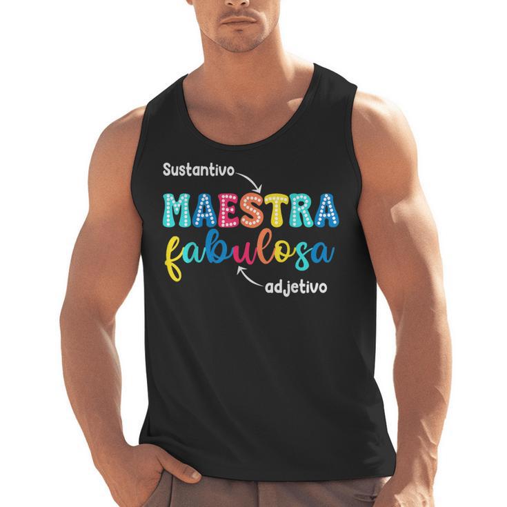 Sustantivo Maestra Fabulosa Adjetivo Spanish Teacher Men Tank Top