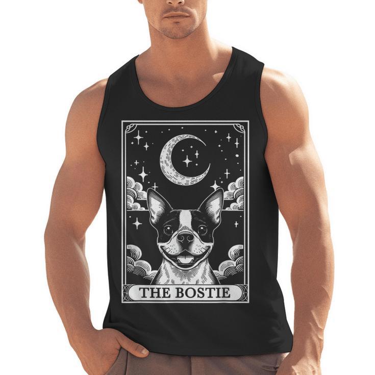 Tarot Card Vintage Crescent Moon Boston Terrier Dog Mom Men Tank Top, Mom Gifts, Boston Terrier Tarot Gifts, Boston Terrier Mom Gifts, trending gift