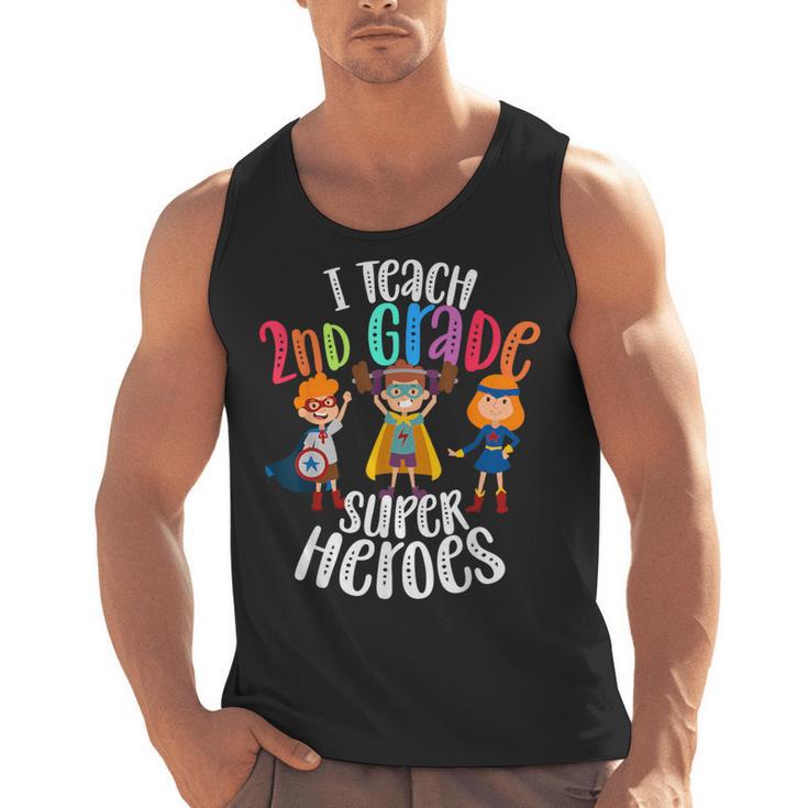 I Teach 2nd Grade Superheroes Back To School Teacher Men Women Girls Kids Men Tank Top