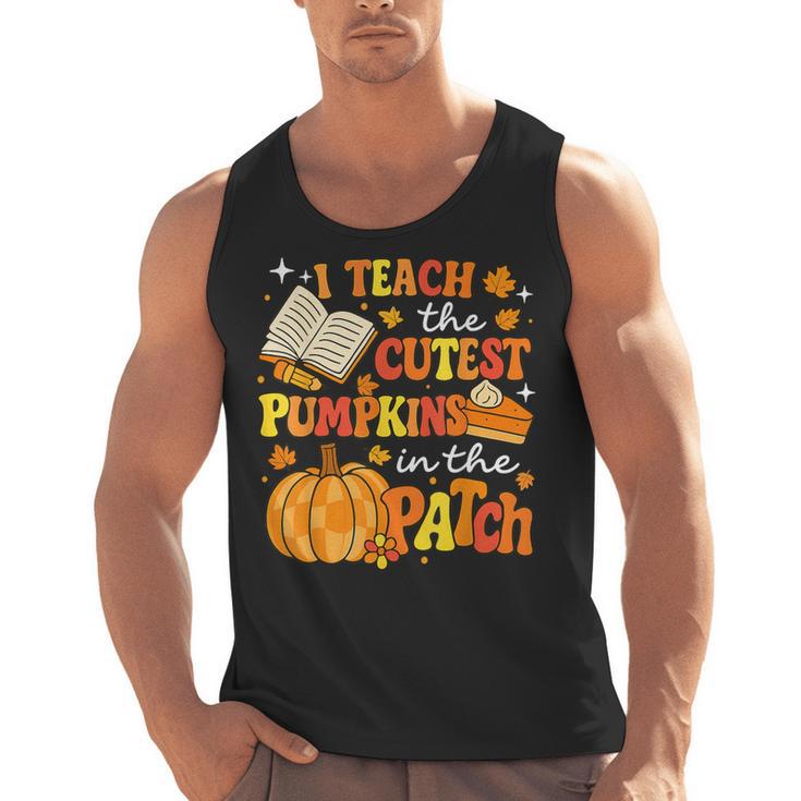 I Teach The Coolest Pumpkins In The Patch Teacher Halloween Men Tank Top