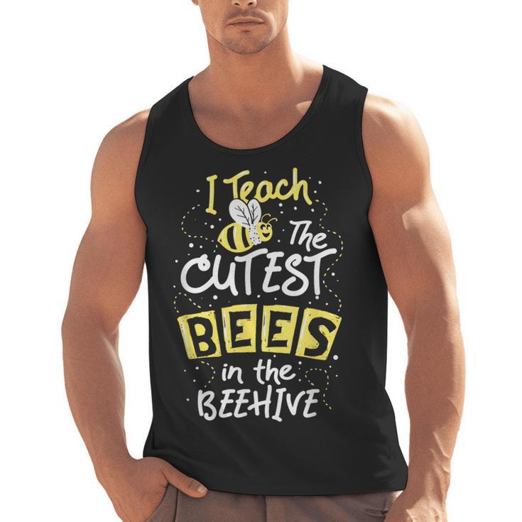 I Teach The Cutest Bees In The Beehive Kindergarten Teacher Men Tank Top